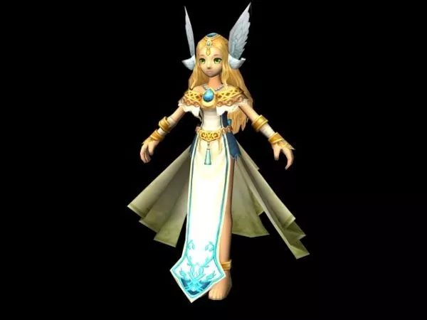 Cartoon Girl In Fusionfall Character 3d model Cartoon Girl In Fusionfall Character 3d model