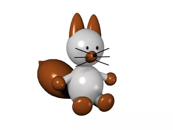 Squirrel Cartoon 3d model