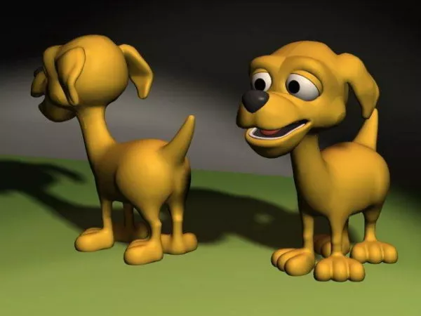 Cartoon Happy Dog Character 3d model Cartoon Happy Dog Character 3d model