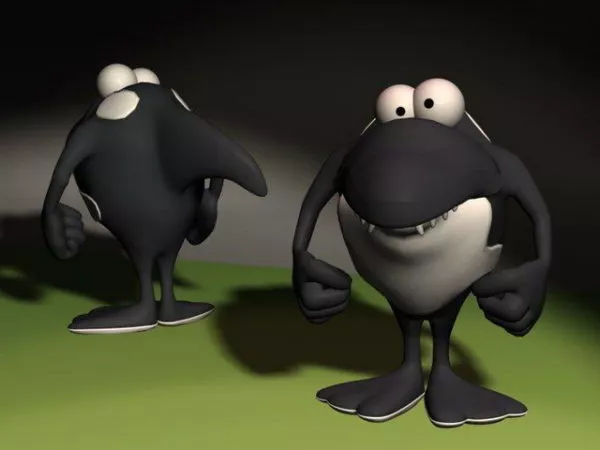 Cartoon Killer Whale Character 3d model Cartoon Killer Whale Character 3d model