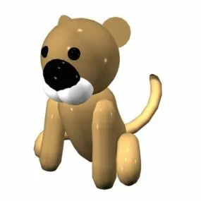 Cartoon Lion Sitting Toy 3d model