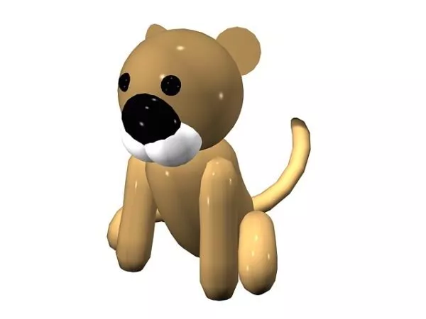 Lion Statue Laying Pose 3d model