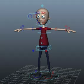 Cartoon Man Expressions Rigged 3d model