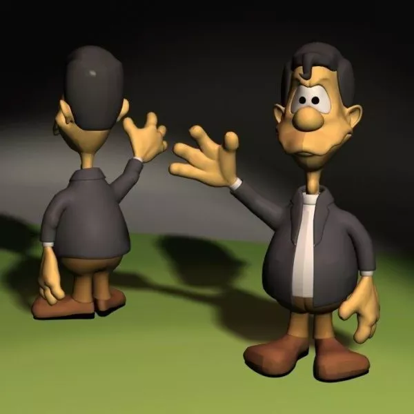 Cartoon Man In Suit Character 3d model Cartoon Man In Suit Character 3d model