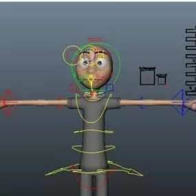 Cartoon Man Rigged Character 3d model