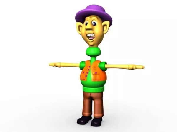 Cartoon Man Traveller 3d model Cartoon Man Traveller 3d model