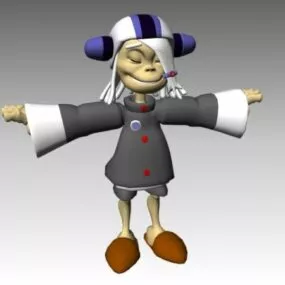 Cartoon Monster Boy Character 3d model