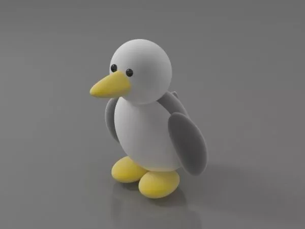 Pole Penguin Lowpoly Animal 3d model