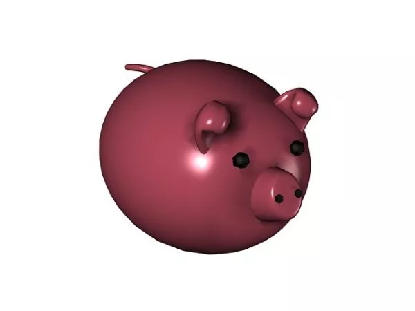 Cartoon Pig Toy 3d model Cartoon Pig Toy 3d model