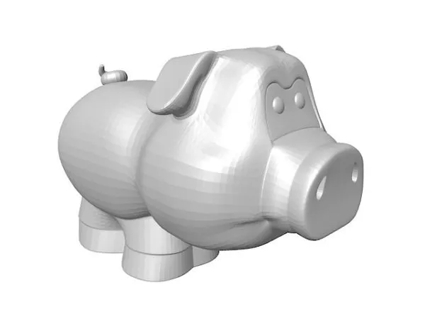 Character Cartoon Pig Statue 3d model Character Cartoon Pig Statue 3d model