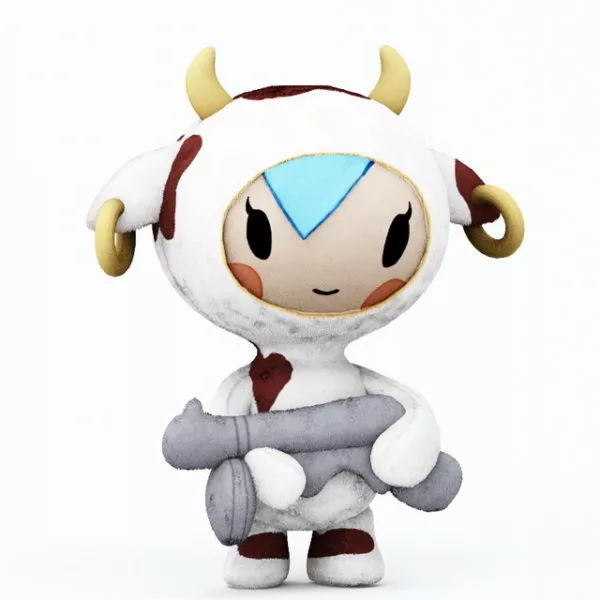 Cartoon Plush Cow Doll 3d model Cartoon Plush Cow Doll 3d model