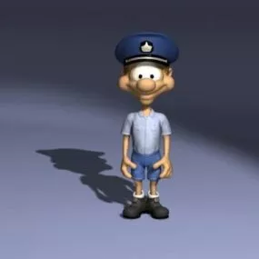 Cartoon Postman Concept Character 3d model