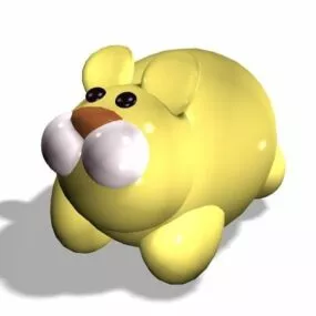 Cartoon Rabbit Toy 3d model