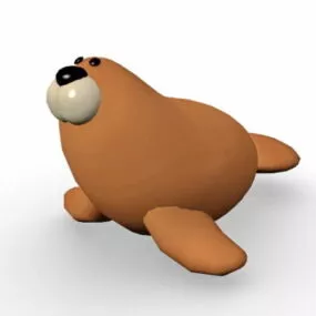 Cartoon Sea Lion Animal 3d model