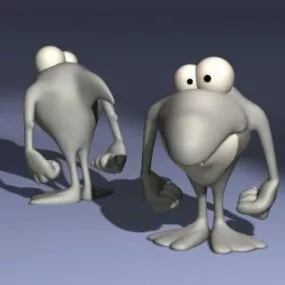 Character Cartoon Shark Design 3d model