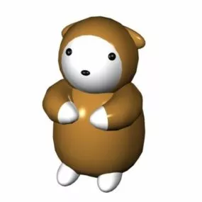 Cartoon Sloth Toy 3d model