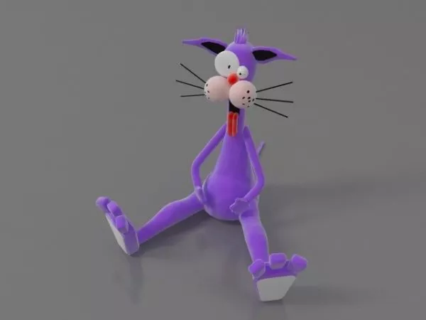 Lowpoly Yellow Cat 3d model