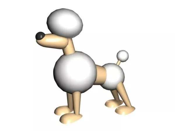 Giant Boxer Dog 3d model