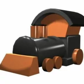 Cartoon Toy Locomotive 3d model
