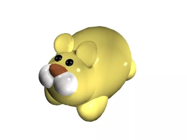 Cartoon Yellow Rabbit Toy 3d model Cartoon Yellow Rabbit Toy 3d model