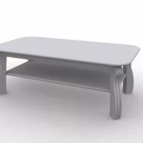 Carved Coffee Side Table Furniture 3d model