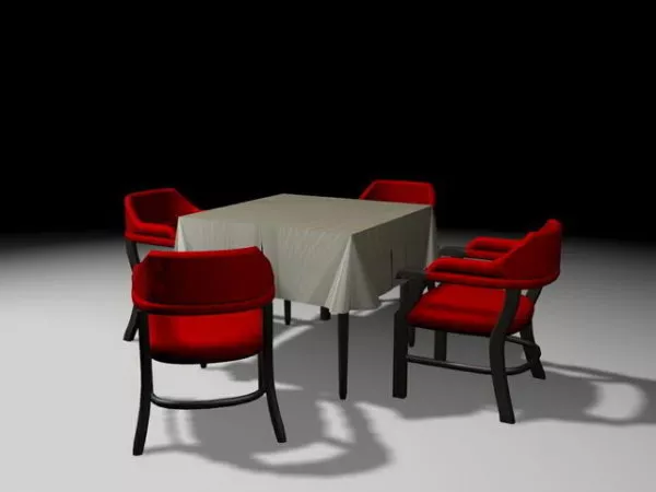 Casual Dinette Sets 3d model Casual Dinette Sets 3d model