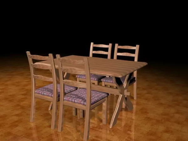 Casual Dining Room Sets Free 3d Model Max Vray Open3dmodel