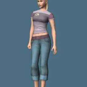 Casual Girl 3d model