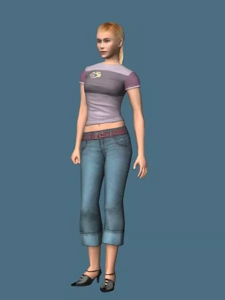 Casual Girl 3d model Casual Girl 3d model