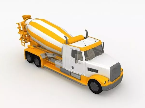 Cement Mixer Truck 3d model Cement Mixer Truck 3d model