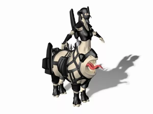Female Native Centaur 3d model