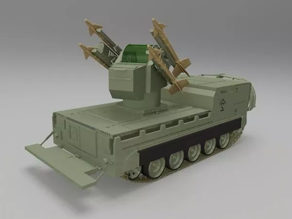 Chaparral Missile Launcher 3d model Chaparral Missile Launcher 3d model
