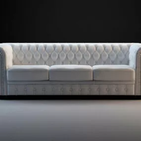 Chesterfield Sofa Set Furniture 3d model