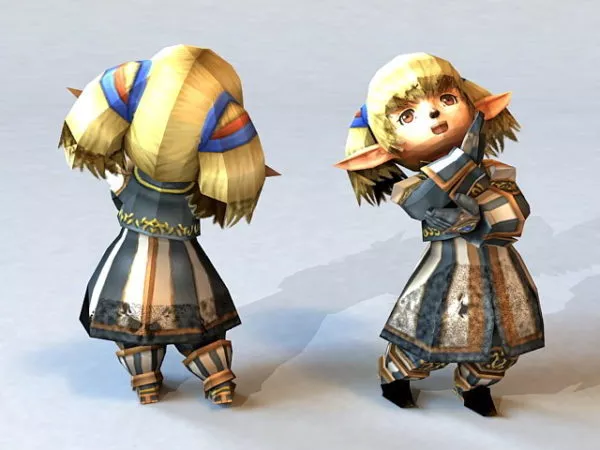 Chibi Elf Girl 3d model Chibi Elf Girl 3d model