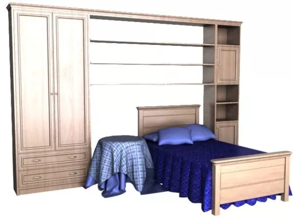 Children Bedroom Cabinet Furniture Sets 3d model Children Bedroom Cabinet Furniture Sets 3d model