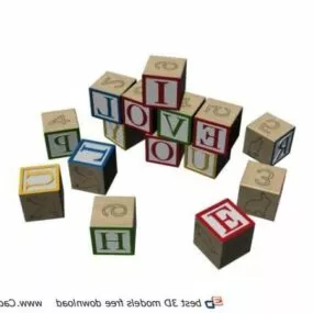 Children Learning Toy Letter Brick 3d model