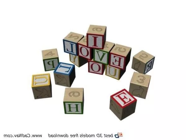 Brick Block Building 3d model