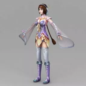 Chinese Anime Girl 3d model