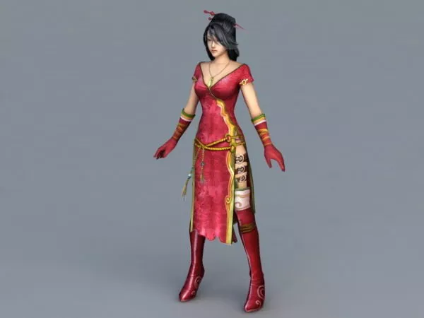 Chinese Anime Girl Character 3d model Chinese Anime Girl Character 3d model