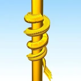 Chinese Dragon Pillar 3d model