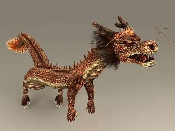 Ancient Dragon Ancient Sculpture 3d model