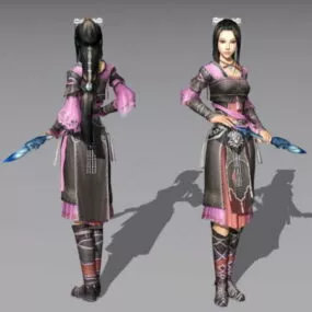 Chinese Female Martial Artist 3d model