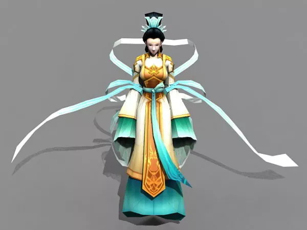 Office Lady Low Poly 3d model