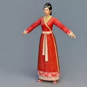 Chinese Han Dynasty Woman 3d model