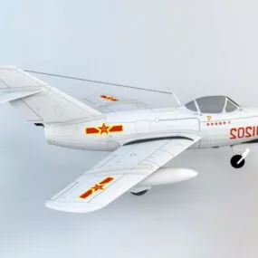 Chinese J-5 Fighter Aircraft 3d model