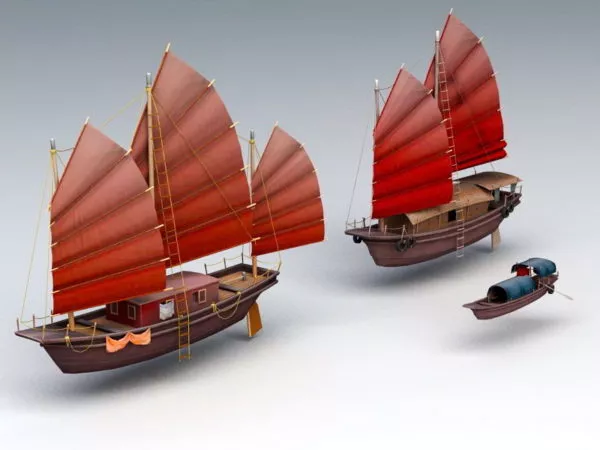 Chinese Junk Ship & Boat 3d model Chinese Junk Ship & Boat 3d model