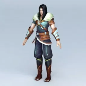 Chinese Male Anime Warrior 3d model