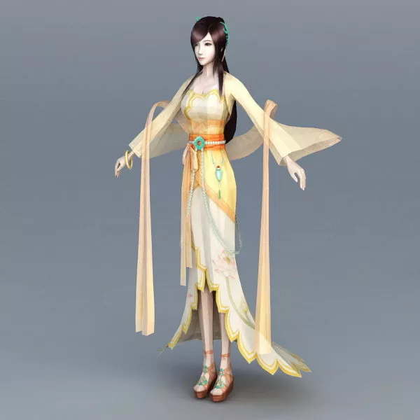 Chinese Moon Goddess 3d model Chinese Moon Goddess 3d model
