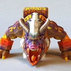 Chinese Mythical Taotie Monster 3d model