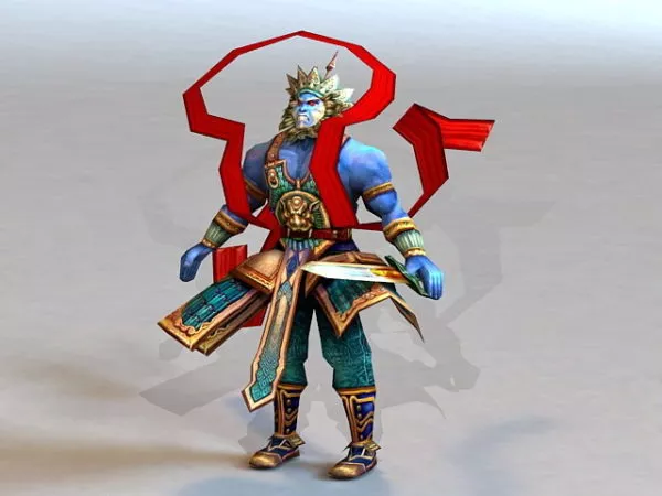 Chinese Mythology War God 3d model Chinese Mythology War God 3d model